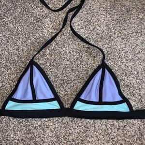 Pastel triangle bikini top